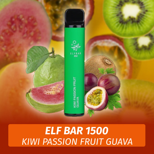Одноразовая электронная сигарета Elf Bar - Kiwi Passion Fruit Guava 1500
