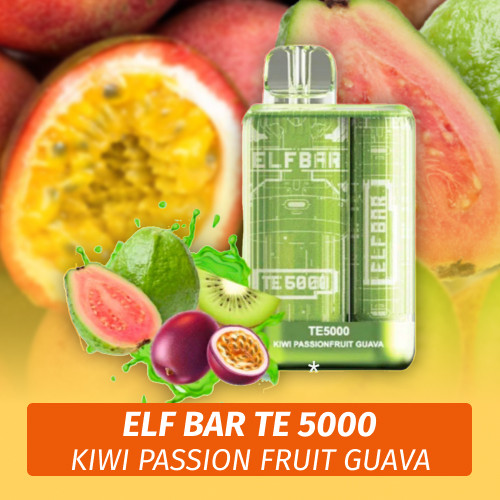Elf Bar TE - Kiwi passion fruit guava 5000 (Одноразовая электронная сигарета)