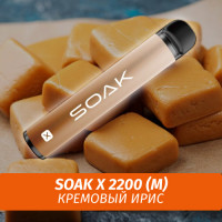 SOAK X - Toffee/ Кремовый ирис 2200 (Одноразовая электронная сигарета) (М)