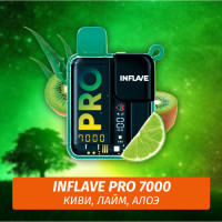 Inflave Pro - Киви, Лайм, Алоэ 7000 (Одноразовая электронная сигарета)