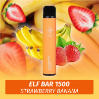 Одноразовая электронная сигарета Elf Bar - Strawberry Banana 1500
