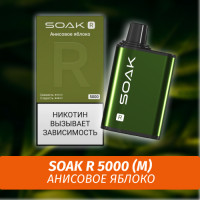 SOAK R - Anise Apple/ Анисовое яблоко 5000 (Одноразовая электронная сигарета) (М)