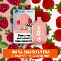 Waka Smash Ultra - Strawberry Raspberry 6000 (Одноразовая электронная сигарета)