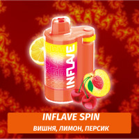 Inflave Spin - Вишня, Лимон, Персик 8000 (Одноразовая электронная сигарета)
