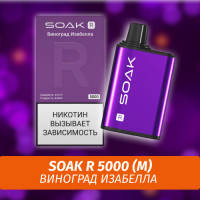 SOAK R - Isabella Grapes/ Виноград Изабелла 5000 (Одноразовая электронная сигарета) (М)