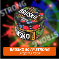 Brusko Strong 50 гр Ягодная Хвоя (Бестабачная смесь)