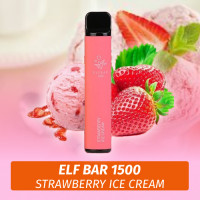 Одноразовая электронная сигарета Elf Bar - Strawberry Ice Cream 1500