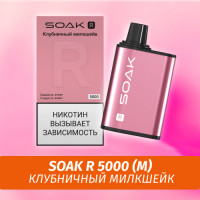 SOAK R - Strawberry Cream Dream/ Клубничный милкшейк 5000 (Одноразовая электронная сигарета) (М)