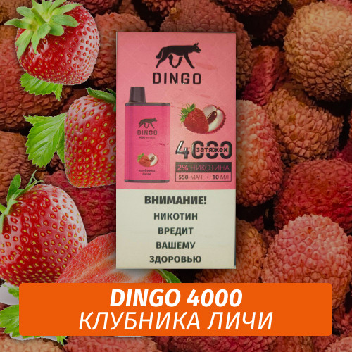 DINGO - Клубника личи 4000 (Одноразовая электронная сигарета)