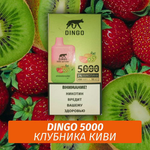 DINGO - Клубника киви 5000 (Одноразовая электронная сигарета)