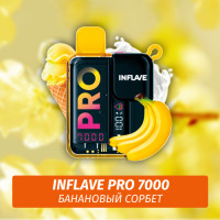 Inflave Pro - Банановый Сорбет 7000 (Одноразовая электронная сигарета)