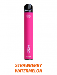 Одноразовая электронная сигарета HQD Super Strawberry - Watermelon / Клубника - арбуз 600