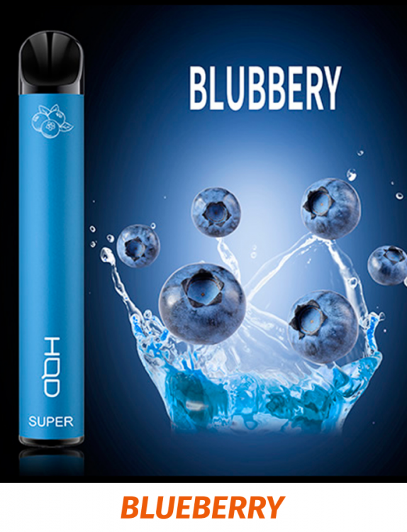 Одноразовая электронная сигарета HQD Super Blueberry / Черника 600
