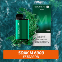 SOAK M - Estragon 6000 (Одноразовая электронная сигарета)