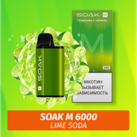 SOAK M - Lime soda 6000 (Одноразовая электронная сигарета)
