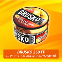 Brusko 250 гр Персик с Бананом и Клубникой (Бестабачная смесь)