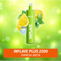 Inflave Plus - Лимон, Мята 2200 (Одноразовая электронная сигарета)