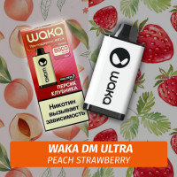 Waka DM Ultra - Peach Strawberry 8000 (Одноразовая электронная сигарета)