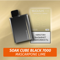 SOAK Cube Black - Mascarpone Lime 7000 (Одноразовая электронная сигарета) (М)