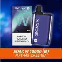SOAK W - Mint Blackberry/ Мятная ежевика 10000 (Одноразовая электронная сигарета) (М)