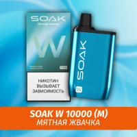 SOAK W - Mint Gum/ Мятная жвачка 10000 (Одноразовая электронная сигарета) (М)