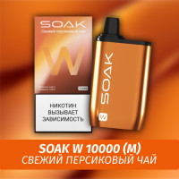 SOAK W - Peach Iced Tea/ Свежий персиковый чай 10000 (Одноразовая электронная сигарета) (М)