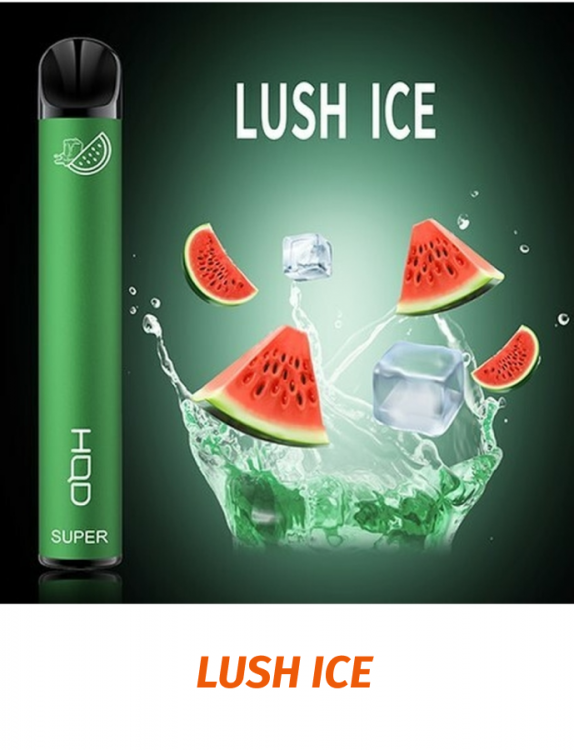Одноразовая электронная сигарета HQD Super Lush Ice \ Арбуз 600