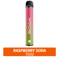 SOAK X - Raspberry soda 1500 (Одноразовая электронная сигарета)