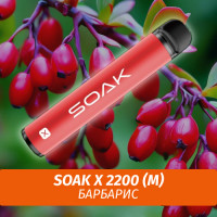 SOAK X - Barberry/ Барбарис 2200 (Одноразовая электронная сигарета) (М)