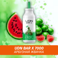 UDN BAR X - Watermelon Bubble Gum 7000 (Одноразовая электронная сигарета)