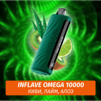 Inflave Omega - Киви, Лайм, Алоэ 10000 (Одноразовая электронная сигарета)