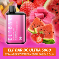 Elf Bar BC Ultra - Strawberry watermelon bubble gum 5000 (Одноразовая электронная сигарета)