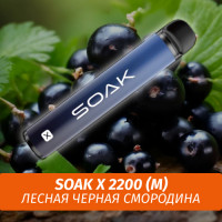 SOAK X - Forest Blackcurrant/ Лесная черная смородина 2200 (Одноразовая электронная сигарета) (М)