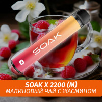 SOAK X - Jasmin Raspberry Tea/ Малиновый чай с жасмином 2200 (Одноразовая электронная сигарета) (М)