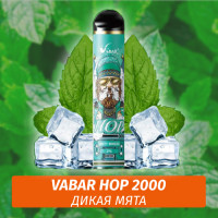 VABAR HOP - ДИКАЯ МЯТА (Мята ветер, Minty Breeze) 2000 (Одноразовая электронная сигарета)