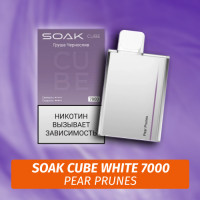 SOAK Cube White - Pear Prunes 7000 (Одноразовая электронная сигарета) (М)