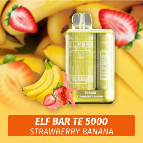 Elf Bar TE - Strawberry banana 5000 (Одноразовая электронная сигарета)